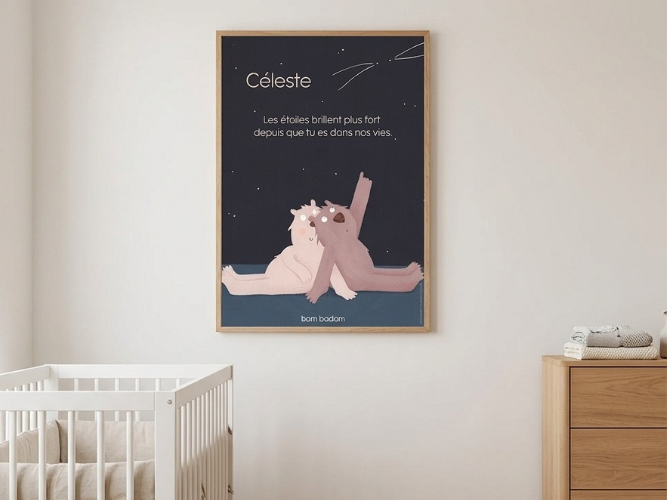 Une affiche pour accompagner le deuil périnatal en douceur.